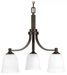 Progress Lighting P400052-020 3 Parchment Glass Chandelier Antique Bronze. Fixed Price $59.99.