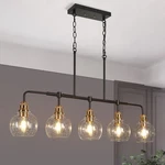 Classy Leaves Gold Chandelier For Dining Room, Modern 5-LIGHT, Black. Fixed Price $137.97.