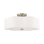 Chelsea - 3 Light Flush Mount New Traditional Style 18 Inches Wide By 8.5. Fixed Price $271.96.