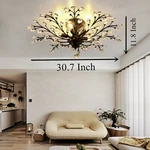 Modern Metal Branches Crystal Chandelier Pendant Ceiling Fixture 5 Lights. Fixed Price $75.47.