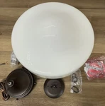 Minka Lavery 2258-576 One Light Indoor Schoolhouse Pendant, Brushed Bronze *used. Fixed Price $56.99.