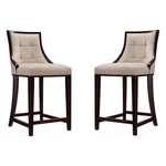 Manhattan Comfort Fifth 26" Faux Leather Counter Stool In Cream (set Of 2). Fixed Price $778.92.