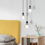 Black Kitchen Island Lighting, 3-LIGHT Farmhouse Pendant With Clear See.... Fixed Price $89.72.