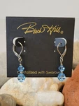 Birch Hill Earrings Crystallized W/ Swarovski Light Blue & Silvertone. Fixed Price $15.00.