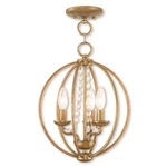 Livex Arabella Light Convertible Mini Chandelier/ceiling, Gold Leaf 40913-48. Fixed Price $183.96.