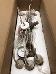 Log Barn -light Rustic Farmhouse Wood Metal Chandelier French Country 23.5 Dia. Fixed Price $65.80.