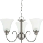 Sea Gull Holman 3-LIGHT Brushed Nickel Traditional Classic Single-tier Hanging. Fixed Price $24.99.