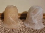 2 Vintage Heavy Bell Shade Variegated Marble Glass 5.5 May Home Interior. Fixed Price $18.99.