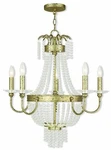 Livex Lighting 51845-28 Crystal Five Chandelier, Applied Winter Gold. Fixed Price $299.99.