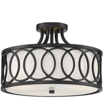 Crystorama 285-MK Graham 3 Light 15 Inch Matte Black Semi Flush Ceiling. Fixed Price $398.00.