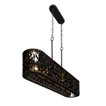 Varaluz Estela Light Linear Pendant, Matte Black/french Gold - 380N06MBFG. Fixed Price $1499.00.
