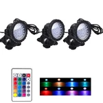 Gzkanful Pond Lights, Led Underwater Rgb Color Changing Spotlight 3 Set. Fixed Price $60.81.