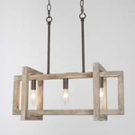 Lnc Modern Farmhouse Brown Wood Island Chandelier 3-LIGHT Rust Bronze. Fixed Price $175.15.
