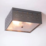 Irvins Country Tinware Square Ceiling Light W/chisel. Fixed Price $185.95.