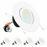 Luxrite 4-PACK 5/6 Inch Gimbal Led Recessed Lighting Can Lights Cct Dimmable. Fixed Price $129.99.