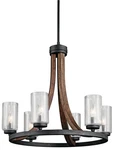 Kichler 43193AUB Grand Bank 6-LIGHT Chandelier Tier Medium Auburn Stain. Fixed Price $1149.99.