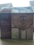 Home Decorators Maridana 20 4-LIGHT Chrome Semi-flush Mount With Crystal Glass. Fixed Price $35.99.