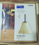 Progress Lighting Bravo 7.25-IN Antique Bronze Pendant With Tinted Glass. Fixed Price $30.99.