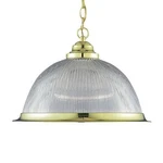 New Volume Lighting V1804-2 1-LIGHT Glass Pendant Clear Brass Ceiling. Fixed Price $45.00.