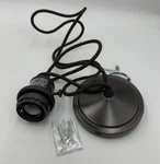 Pottery Barn Classic Cord Pendant Kit Bronze 2.5" Diam #4820. Fixed Price $86.79.