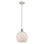 Innovations Farm Rope Pendant, Whch/wh/wh 516-1S-WPC-G121-8RW. Fixed Price $225.28.