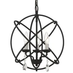 Livex Lighting 40904 Aria 3 16"W Crystal Chandelier - Black. Fixed Price $211.96.