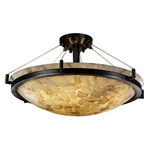 Justice Design Alabaster Rocks Ring 24" Semi-flush, Rnd, Mat Blk, Led. Fixed Price $1458.00.