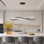 39'' Modern Pendant Led Light Black Dimmable Chandelier For Living Room Fixture. Fixed Price $136.99.