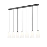 Z-lite Farrell Light 6" Linear Chandelier, Matte Black/white 3043P6-7L-MB. Fixed Price $962.20.
