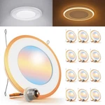 Sunco 12 Pack 6 Inch Led Recessed Lighting Retrofit With Night Light, 2700K/3.... Fixed Price $124.80.