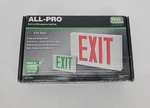Eaton S Cooper Lighting All-pro Led White Exit Combo With Red/green Letter. Fixed Price $28.98.