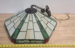 Meyda Tiffany 22" Stained Glass One Down Lighting Pendant,white,green,red. Fixed Price $249.97.