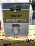 Hampton Bay 60 Watt Polished Brass Acorn Shade Glass Flush Mount Ceiling Light. Fixed Price $9.00.