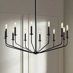 Franklin Iron Milanese 37 1/2" Black 12-LIGHT Candelabra Chandelier. Fixed Price $399.99.
