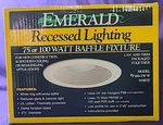 Emerald P300-TW-W Recessed Lighting 75-100 Watt Baffle Fixture White. Fixed Price $14.99.