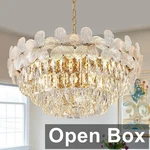 Poemoon P51-600G1 24", 11 Lights, 6-TIER Flower Crystal Chandelier, Gold. Fixed Price $179.11.