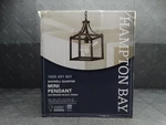 Hampton Bay Boswell Quarter 9-1/2 1-LIGHT Distressed Black Mini-pendant. Fixed Price $89.99.