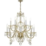 Crystorama 1135-PB-CL-SAQ Traditional Crystal Chandelier Polished Brass. Fixed Price $2734.02.