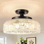 Lamomo Semi Flush Mount Ceiling Light, Upgraded Larger 12 Inch Black Hallway .... Fixed Price $60.60.