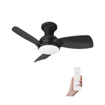 Consciot Ceiling Fan, With Lights Remote Control, Black Low Profi.... Fixed Price $97.48.