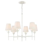 Matte White Chandelier From The Broche Collection. Fixed Price $798.00.