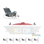 6 In. Square Trim 2HR Fire Rated Canless 27K-50K Select New Construction 15W Int. Fixed Price $184.79.