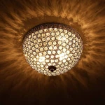 12 In. 2-LIGHT Chrome Crystal Flush Mount By Merra. Fixed Price $59.90.
