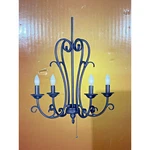 Portfolio Arana Oil Rubbed Bronze 4 Light Chandelier Portable Convertible. Fixed Price $39.99.