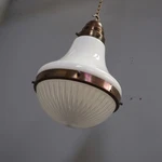 Antique Asteroid Opaline & Prismatic Glass Pendant Light Lamp Ceiling Vintage. Fixed Price $772.28.