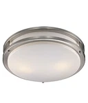 Trans Globe Barnes 17 3-LIGHT Brushed Nickel Flush Mount Ceiling. Fixed Price $40.00.