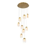 Eurofase 9 Light Led Chandelier, Gold 38043-017. Fixed Price $2960.00.