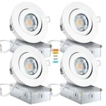 Knlnny Ware Gimbal Recessed Lighting 4 Inch Pack, Ajustable Eyeball Recesse.... Fixed Price $70.14.