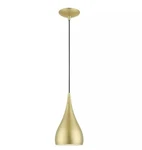 Livex Lighting, 41171-33, Amador, Mini Pendant, Soft Gold With Polished Brass.... Fixed Price $60.78.