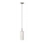 Dainolite 1 Light Pendant, Satin Chrome, White Frosted Glass 83202-SC-WH. Fixed Price $94.00.